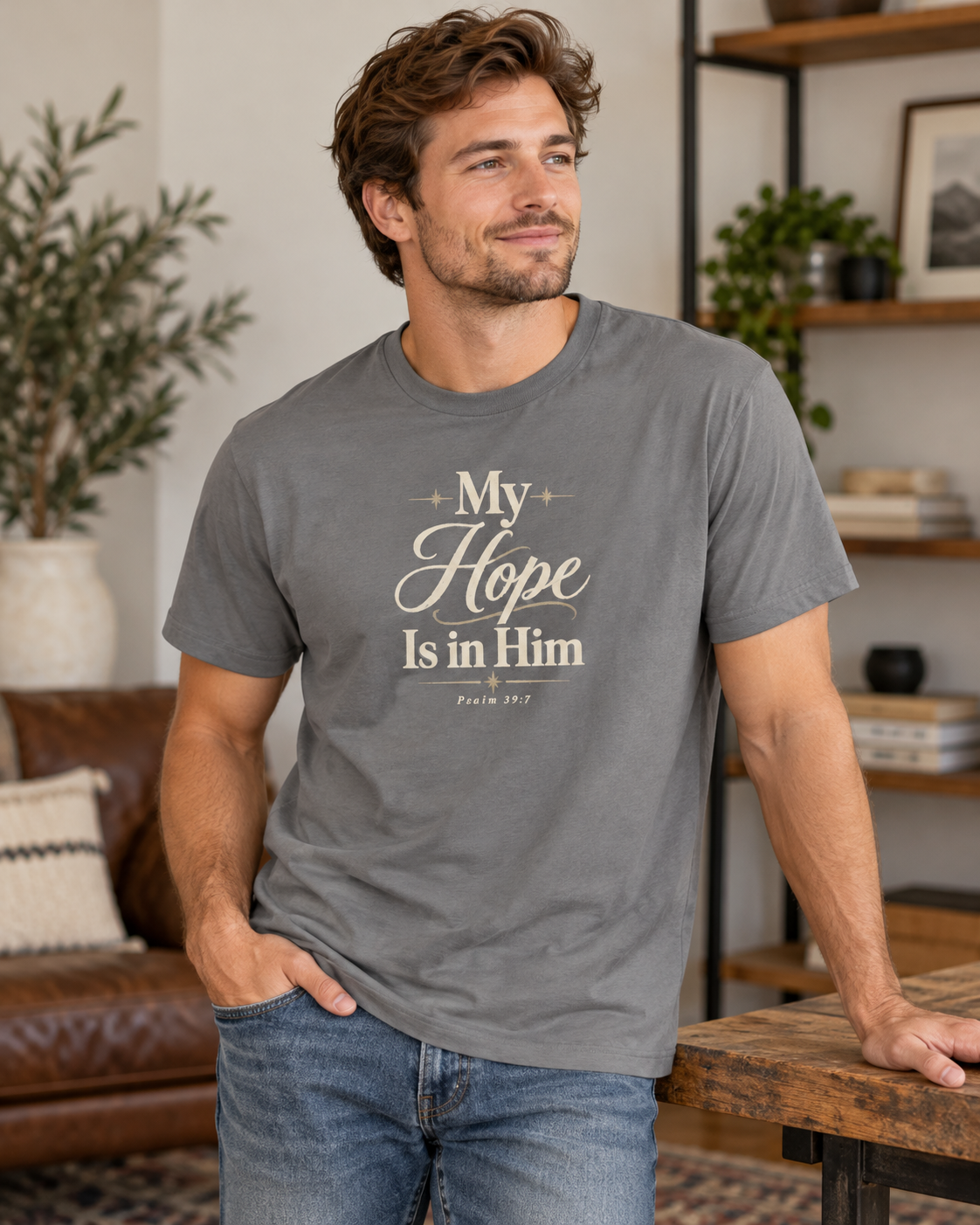My Hope Is In Him T-shirt | Christian Faith Scripture Tee: other