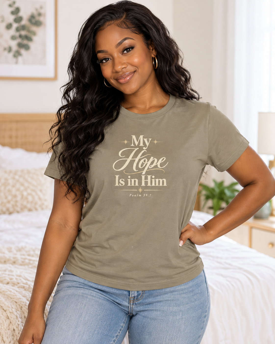 My Hope Is In Him T-shirt | Christian Faith Scripture Tee: other