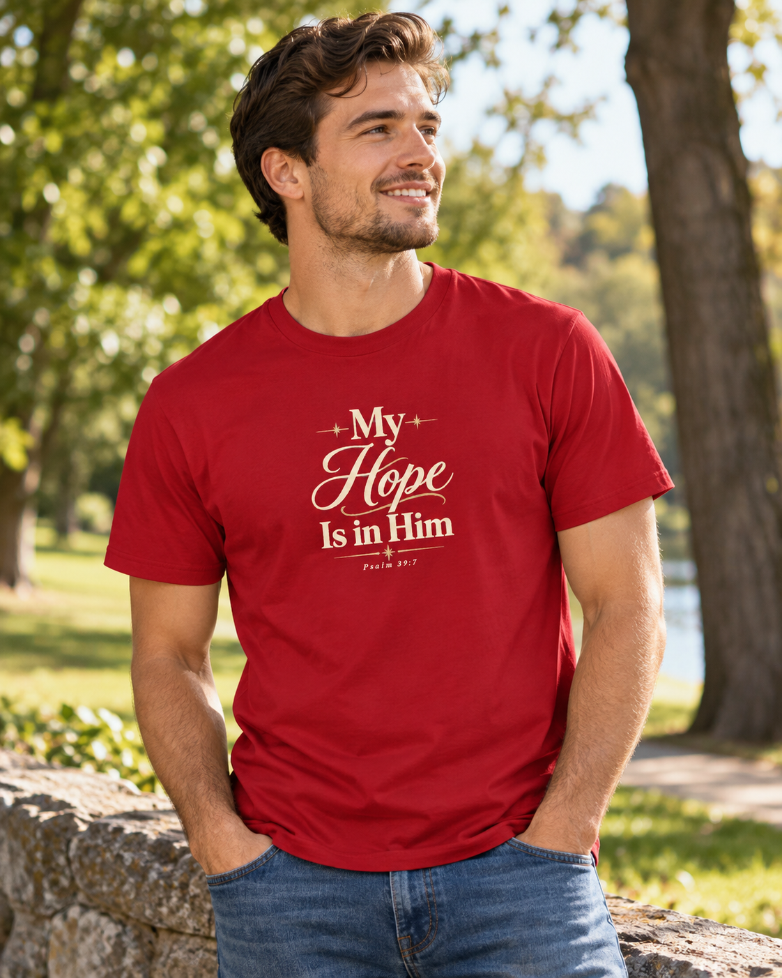 My Hope Is In Him T-shirt | Christian Faith Scripture Tee: other