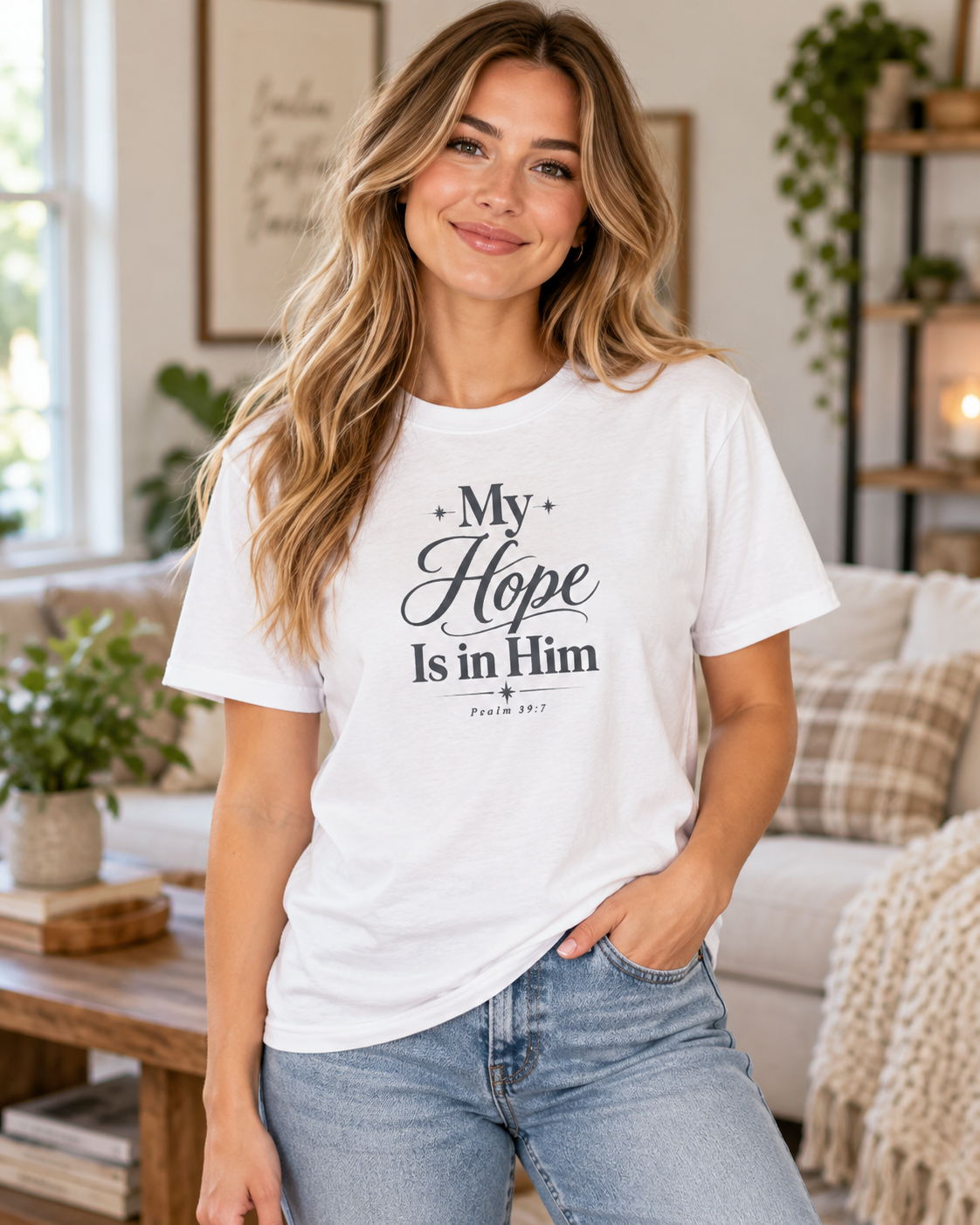 My Hope Is In Him T-shirt | Christian Faith Scripture Tee: other