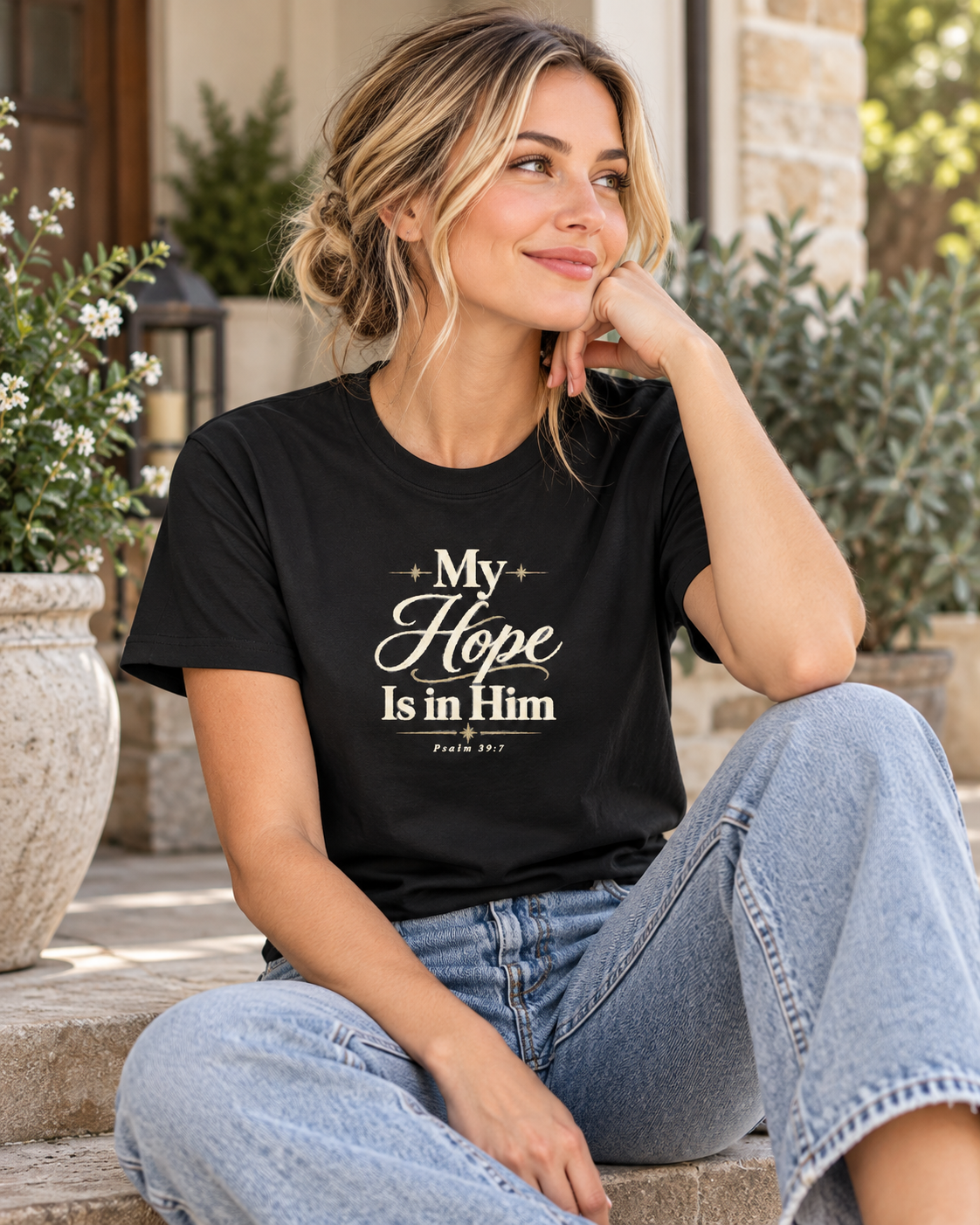 My Hope Is In Him T-shirt | Christian Faith Scripture Tee: other