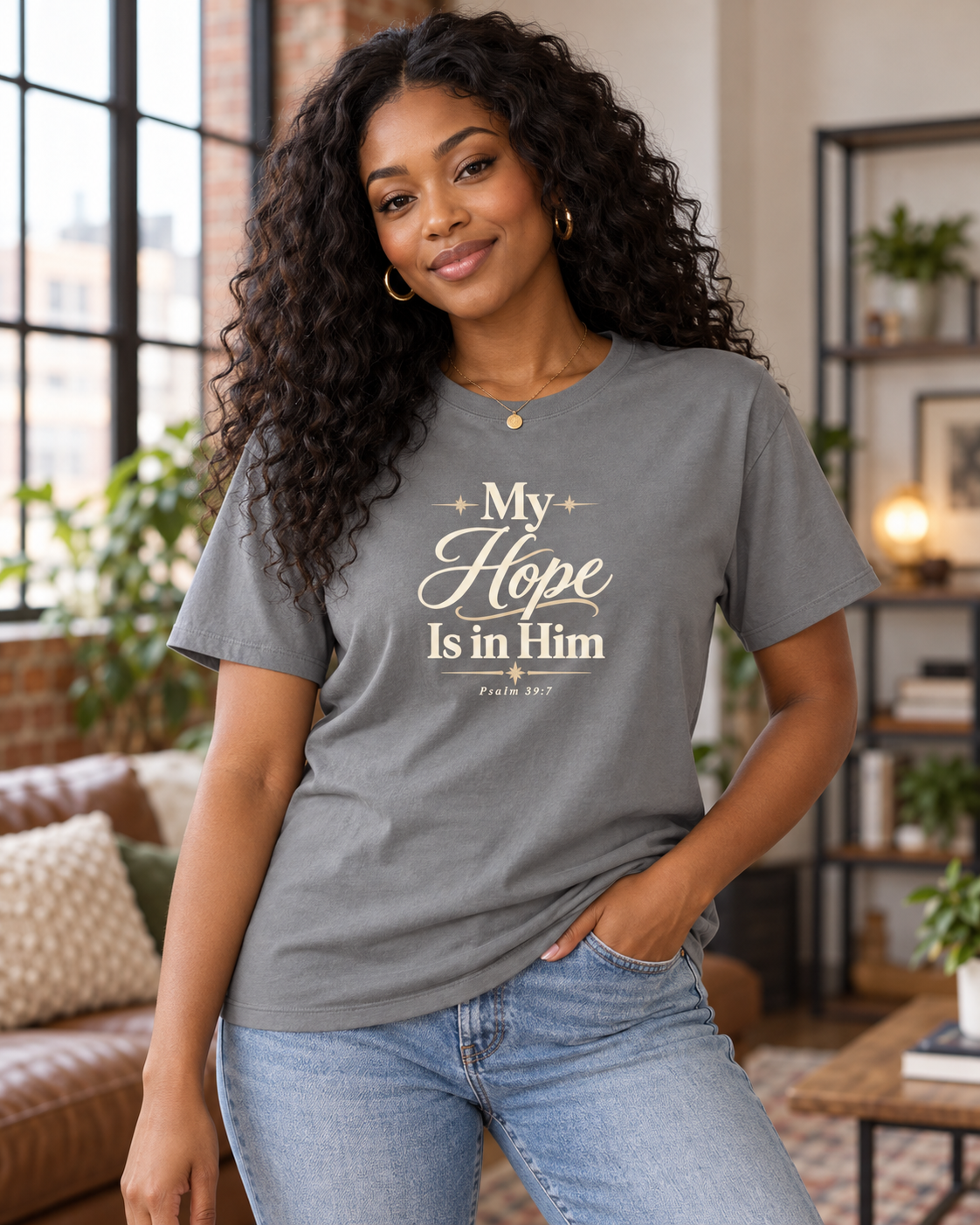 My Hope Is In Him T-shirt | Christian Faith Scripture Tee: other