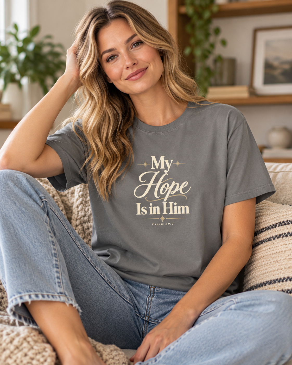 My Hope Is In Him T-shirt | Christian Faith Scripture Tee: other
