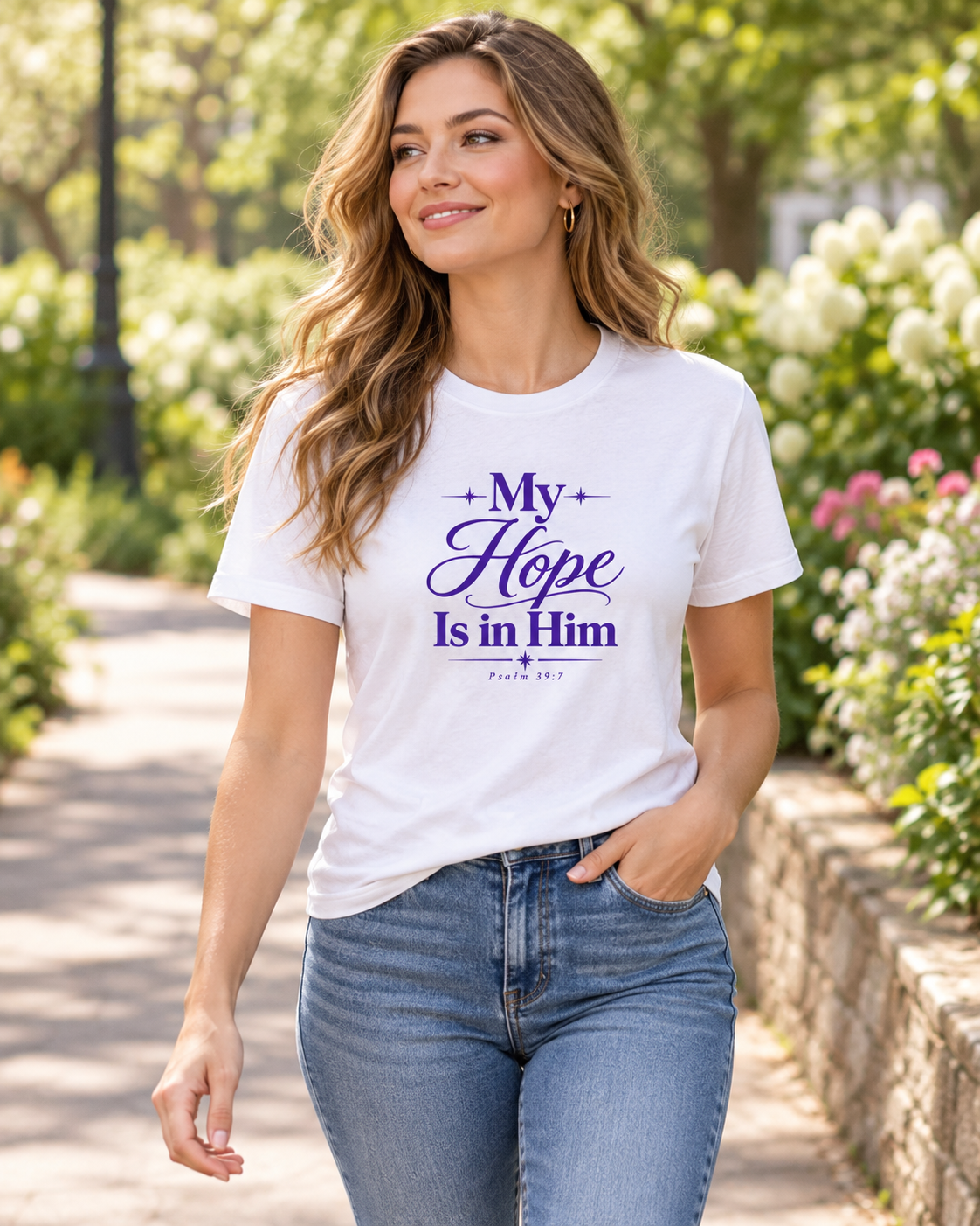 My Hope Is In Him T-shirt | Purple | Christian Faith Scripture Tee: other