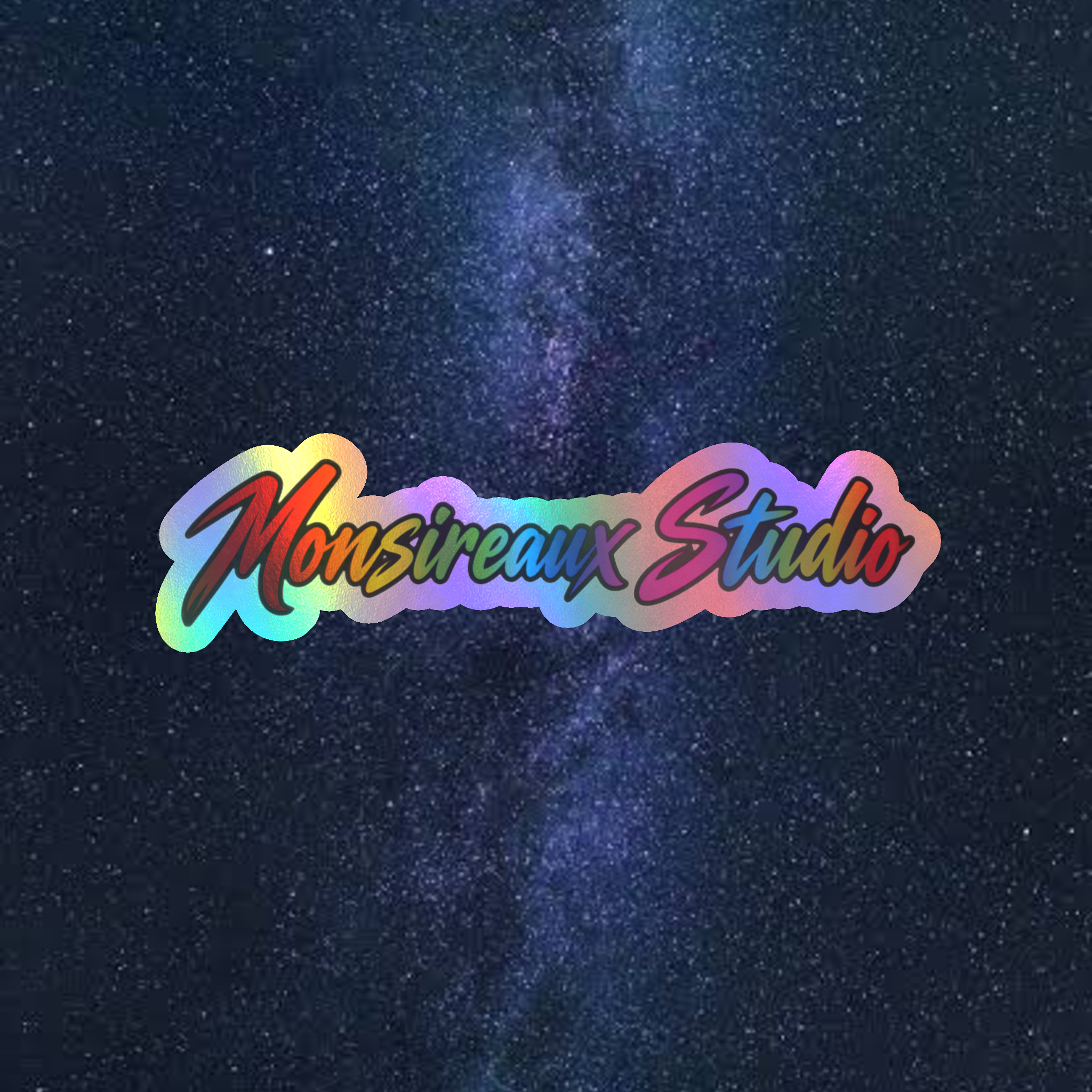 Monsireaux Studio Branded Kiss-Cut Vinyl Decal — 3" x 4" / Kiss-Cut / Holographic