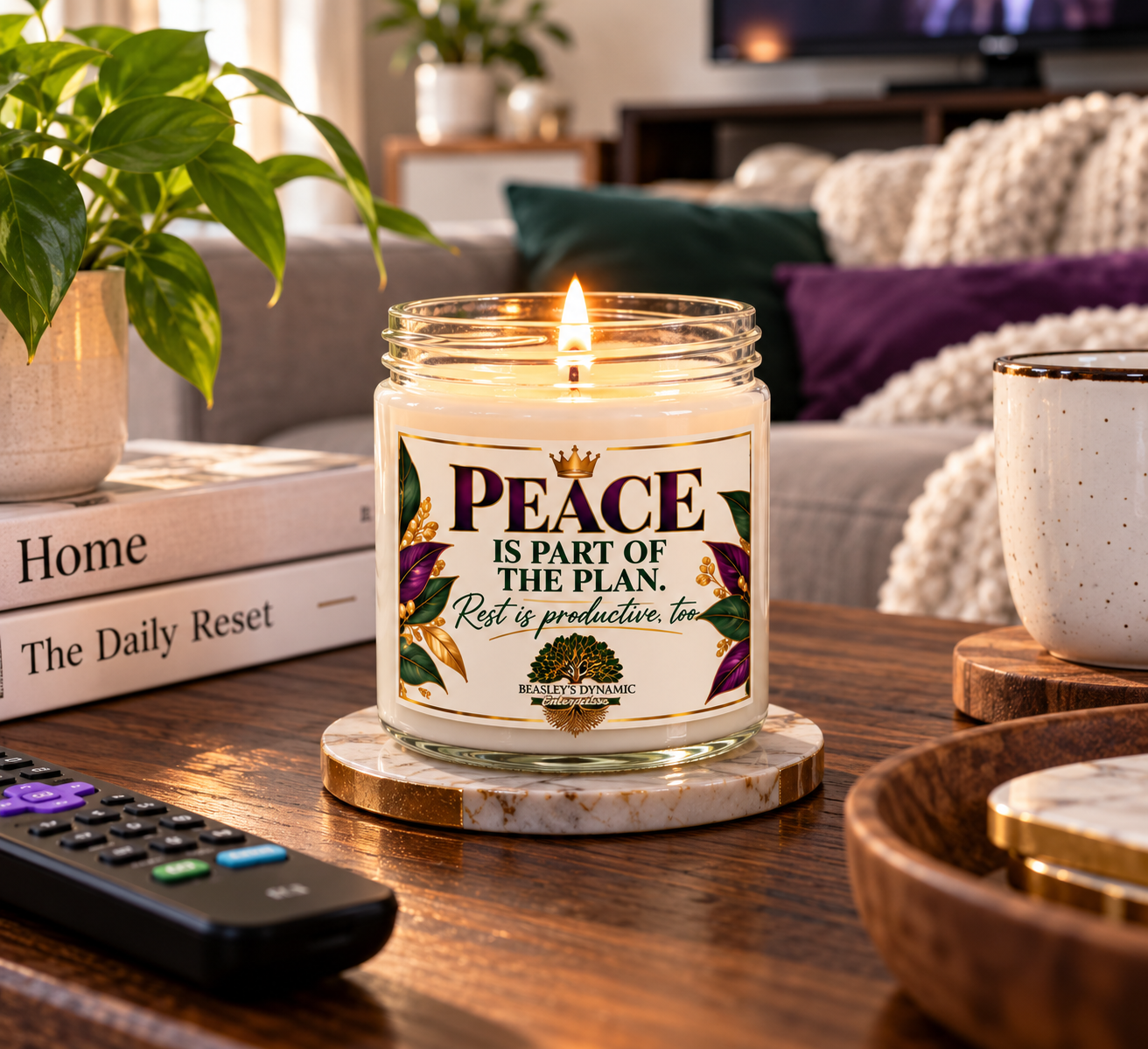 Peace Is Part of the Plan Candle