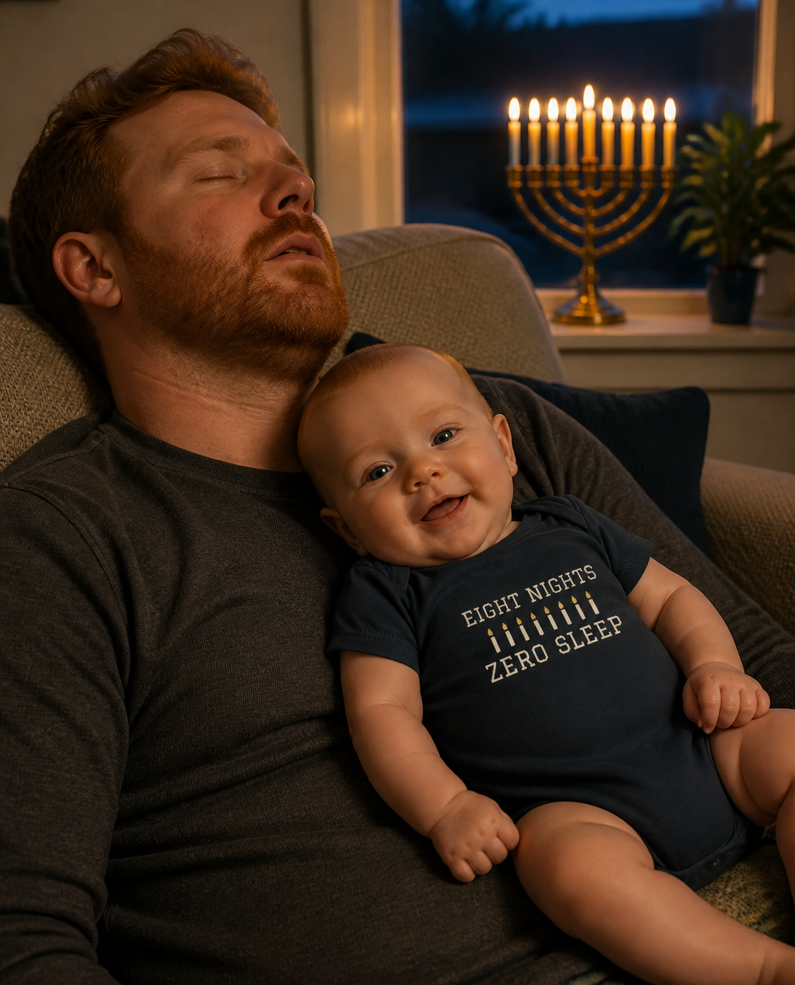 Eight Nights Zero Sleep baby bodysuit, photo 1 of 4