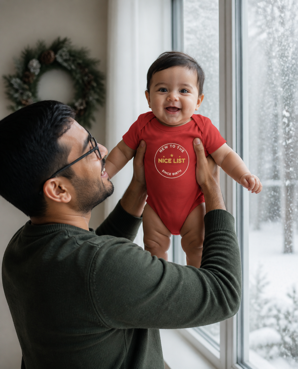 New to the Nice List baby bodysuit, photo 1 of 4