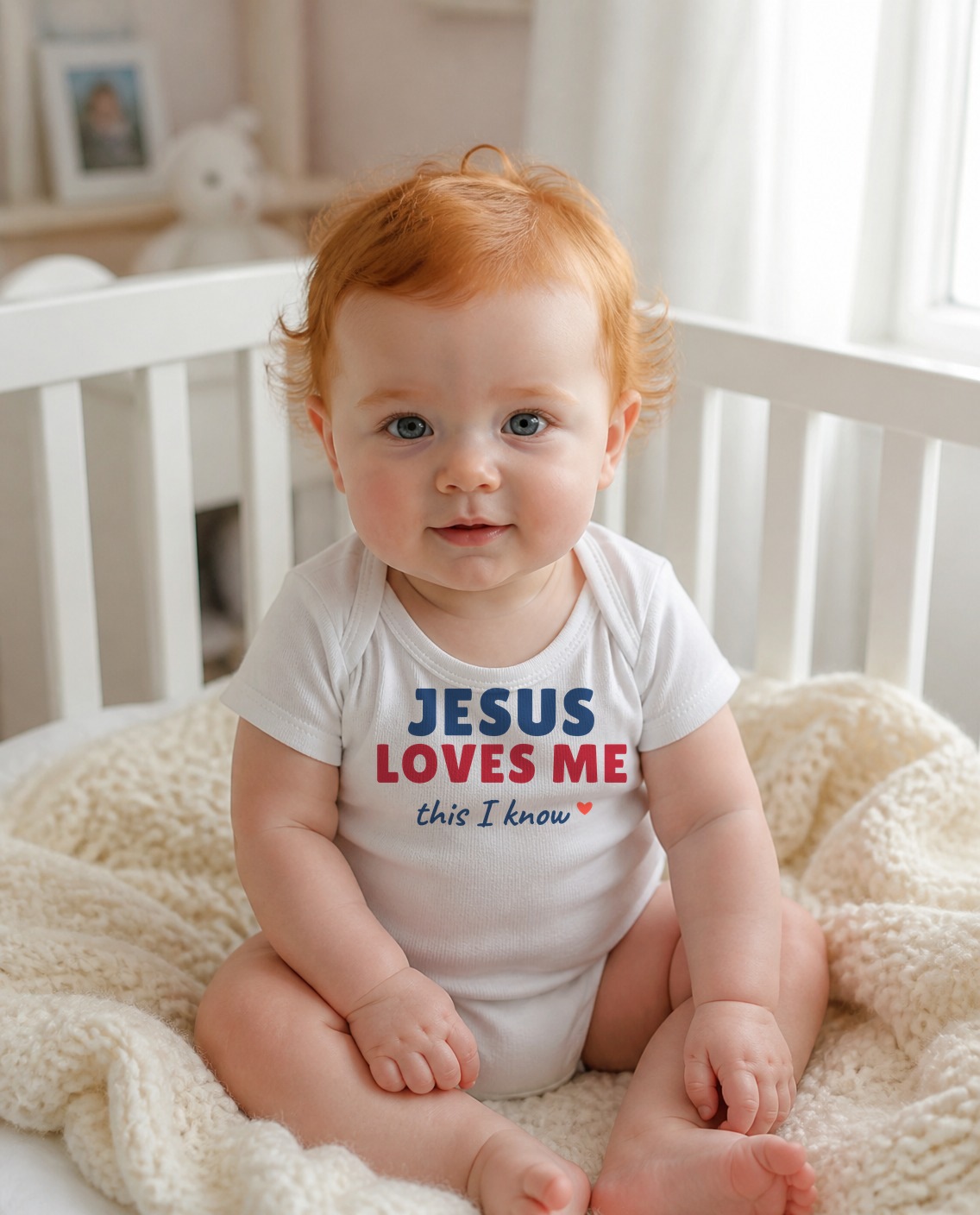 Jesus Loves Me baby bodysuit, photo 1 of 2