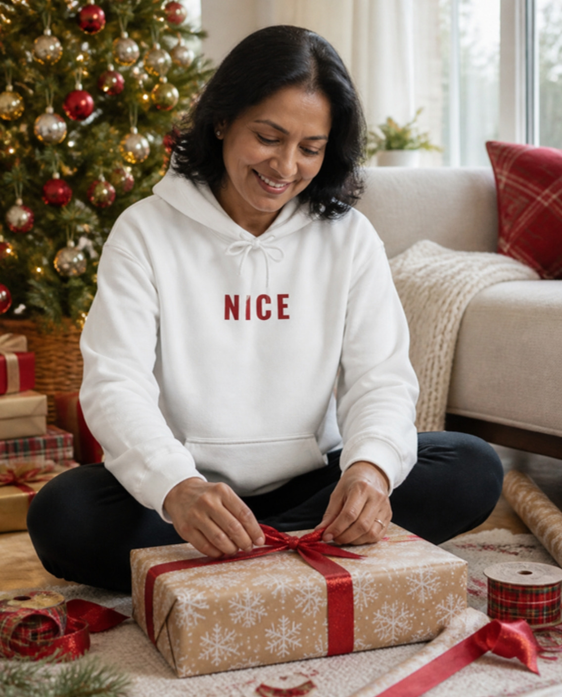 Naughty or Nice, NICE Hoodie hoodie, photo 1 of 5
