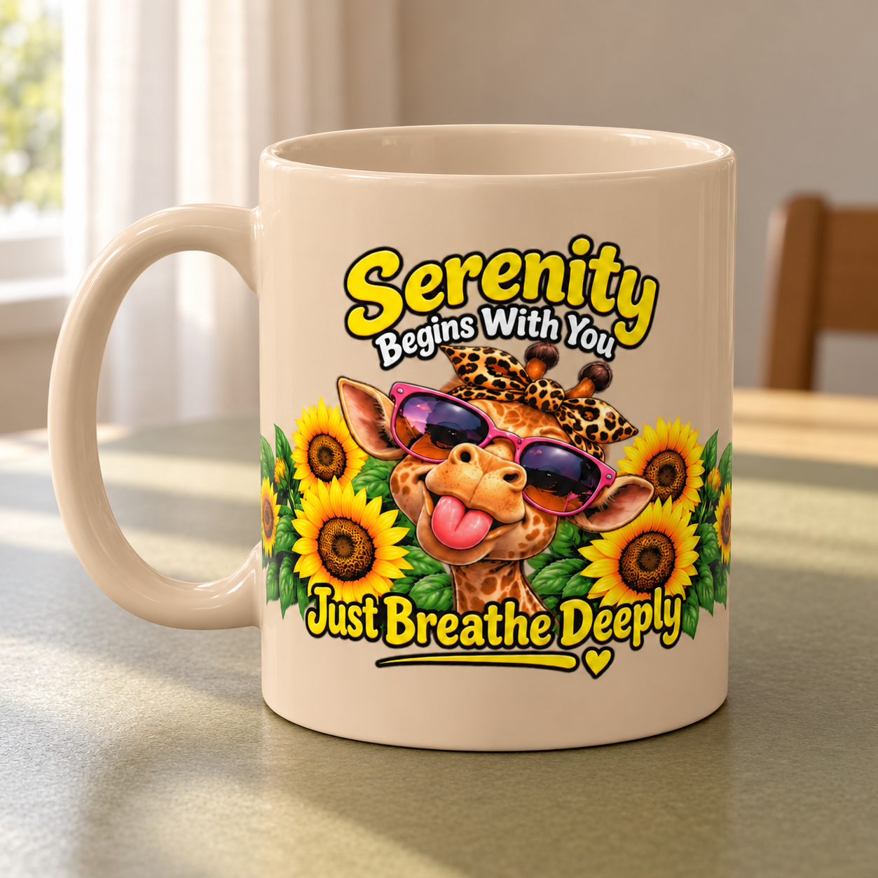 Giraffe Coffee Mug 11 oz – Funny Inspirational Ceramic Mug | Same Radiance