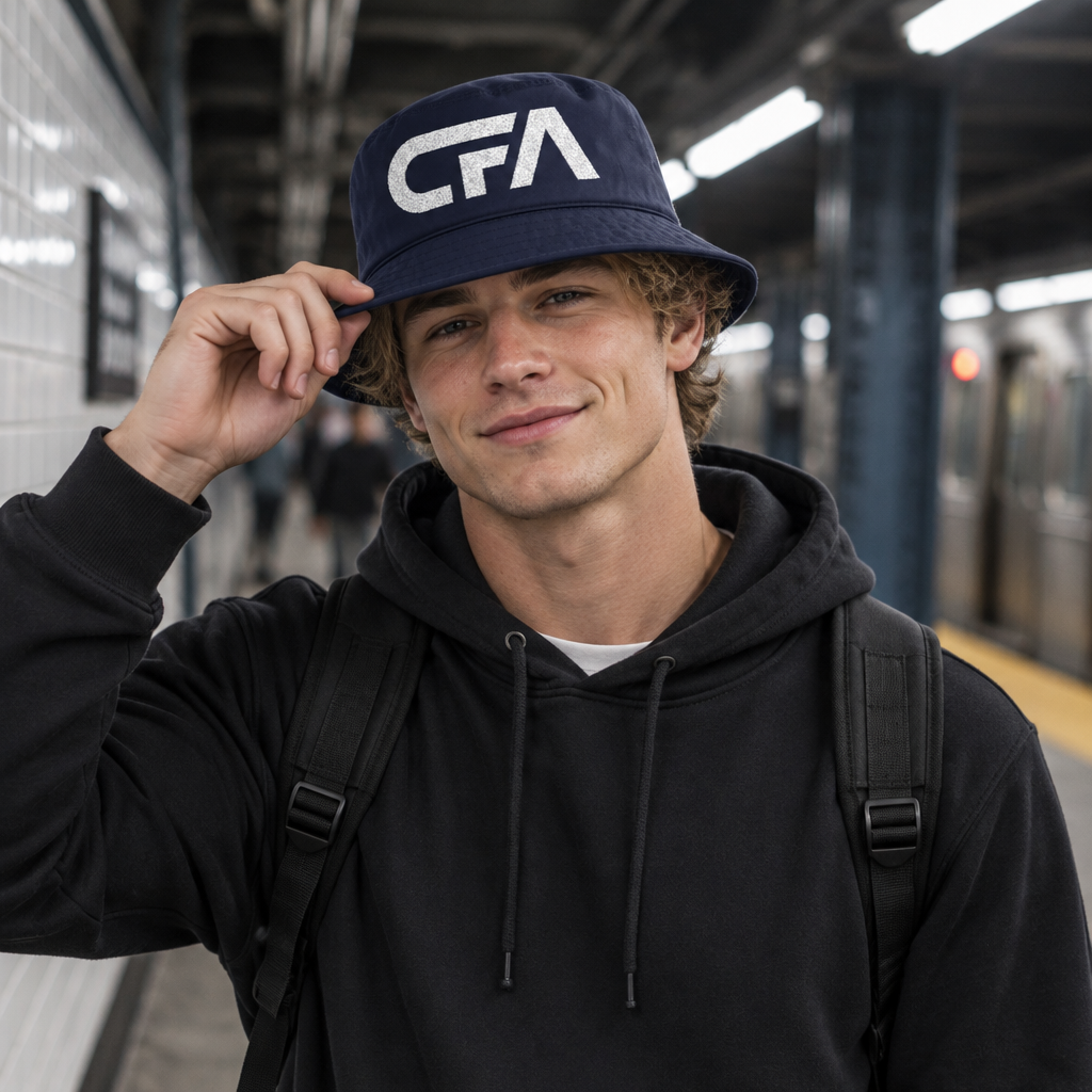CFA Logo Bucket Hat – Navy, One size